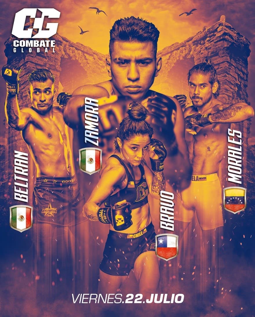 'Kraken' Zamora y 'Escorpio' Barraza chocan en la estelar de Combate Global