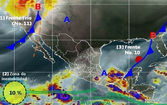 Un frente frío puede llevar nieve al noroeste de México