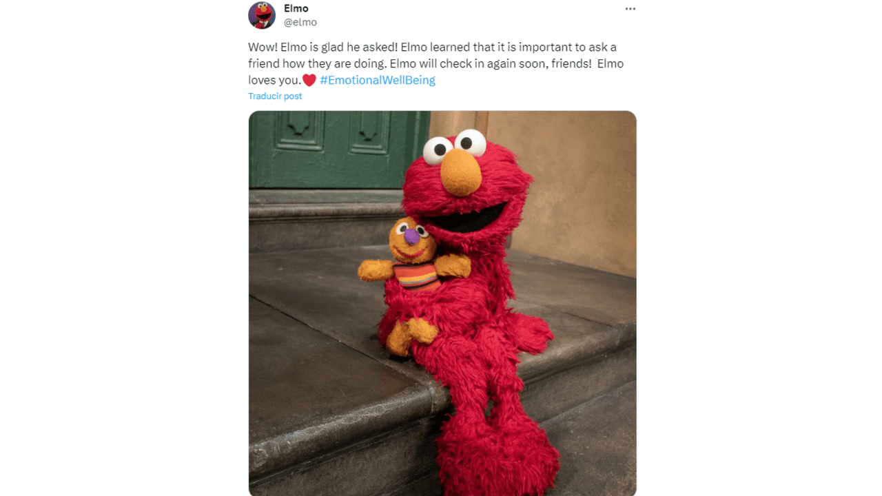 Así reaccionó Elmo tras leer los traumas del Internet.