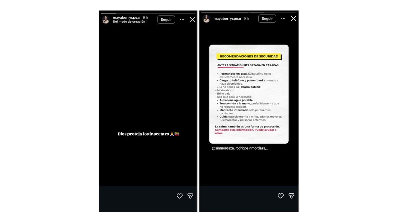 La reacción de Maya ante el ataque a Venezuela.