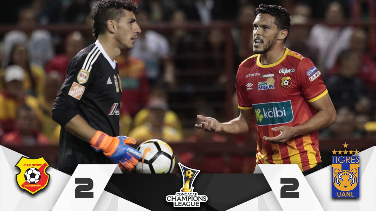 ¡De locos! Tigres dejó ir dos goles de ventaja ante un valiente Herediano