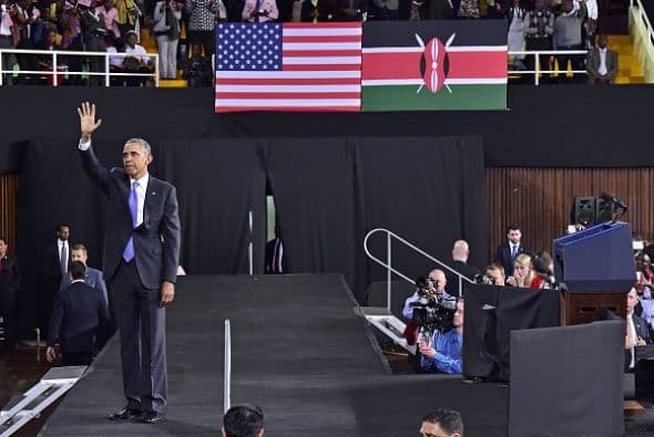 La visita de Barack Obama a Kenia tuvo un cierre impresionante.