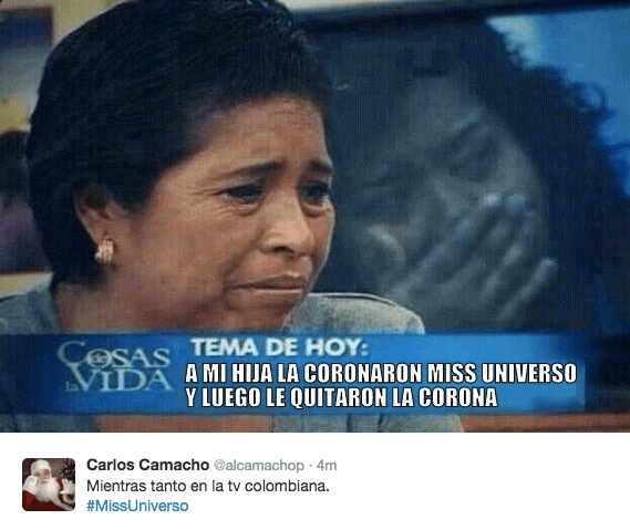 Los memes de la polémica coronación de Miss Universo 2015.