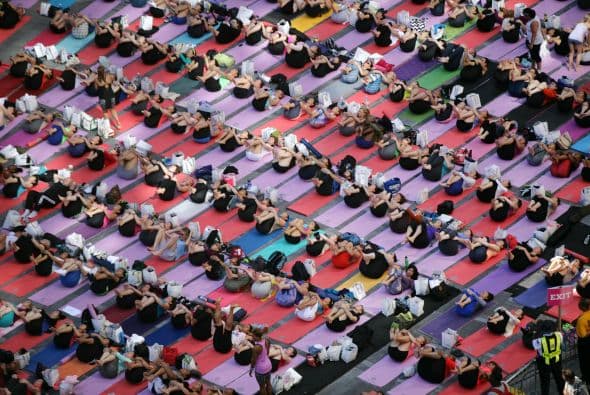 Muchos terminaban los ejercicios realmente relajados.