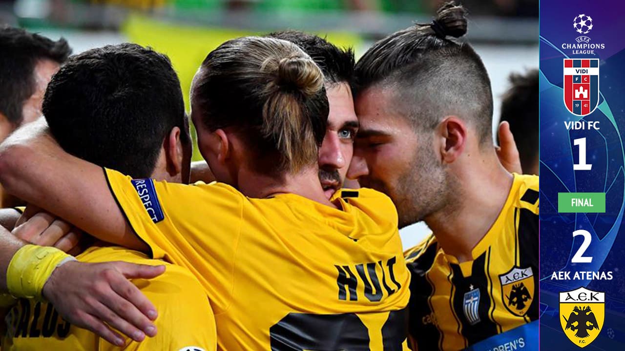 AEK Atenas se encamina a fase de grupos tras vencer al Vidi FC