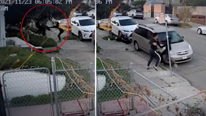 Hijos llegan en el momento adecuado y evitan que su madre sea víctima de un robo