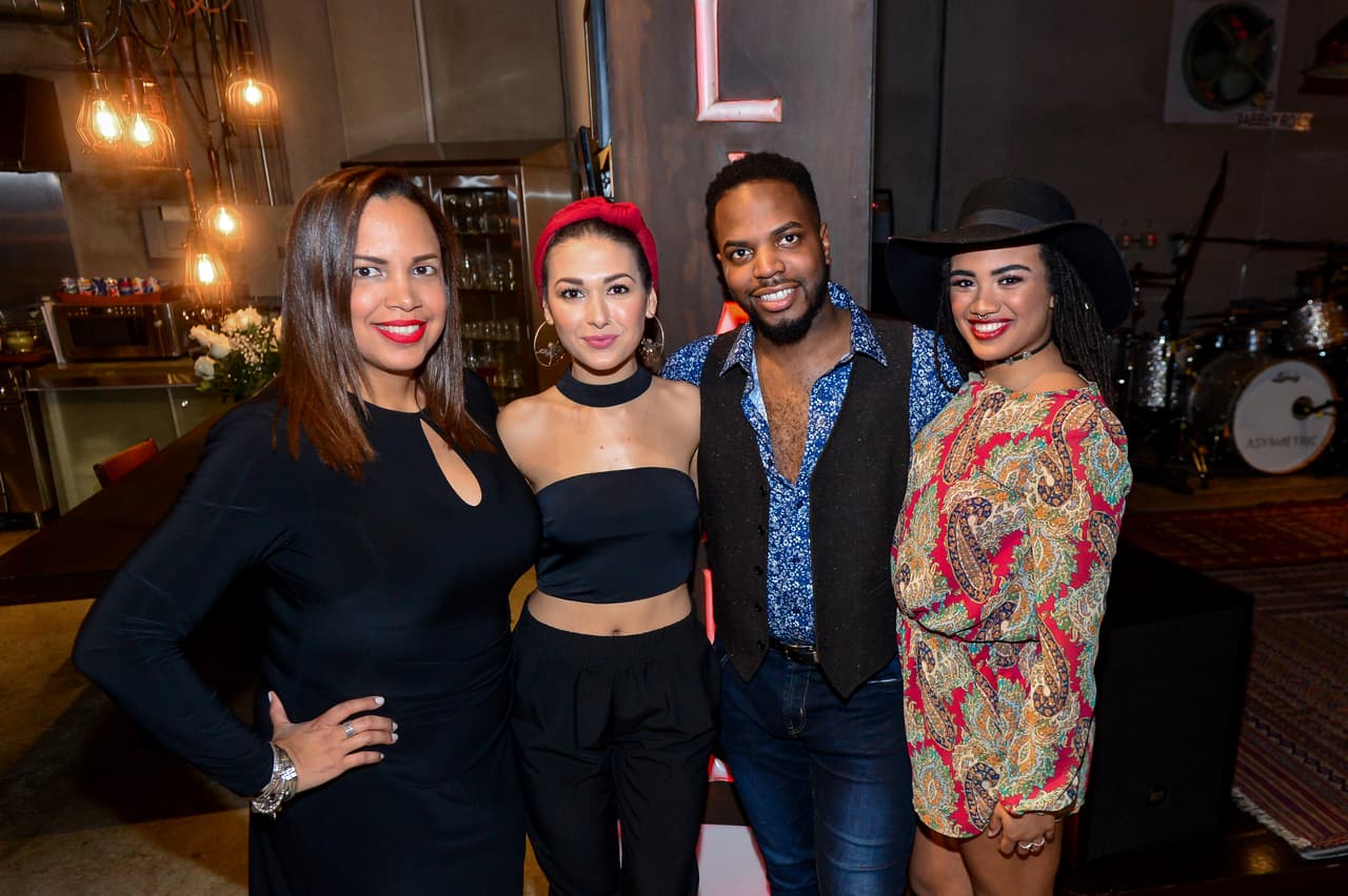 Univision's Julissa Bonfante, Nella, Desmond Scaife, Jr., Tonina.