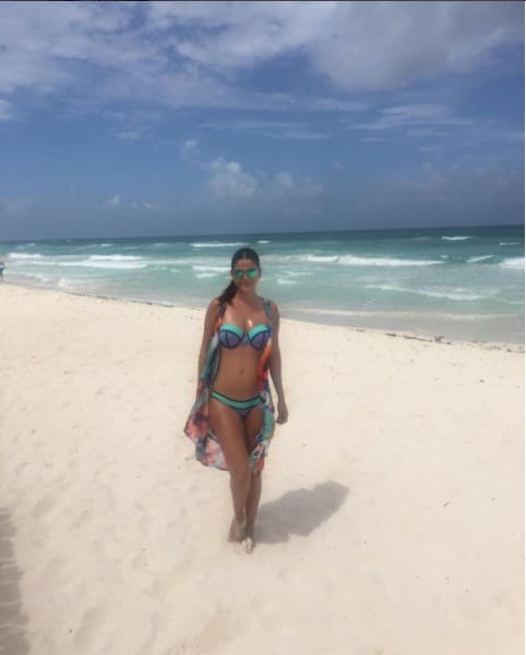 Ana Patricia decidió pasar sus vacaciones cerca del mar y el Caribe Mexicano es famoso por sus playas de arena blanca y sus tonos azul turquesa.