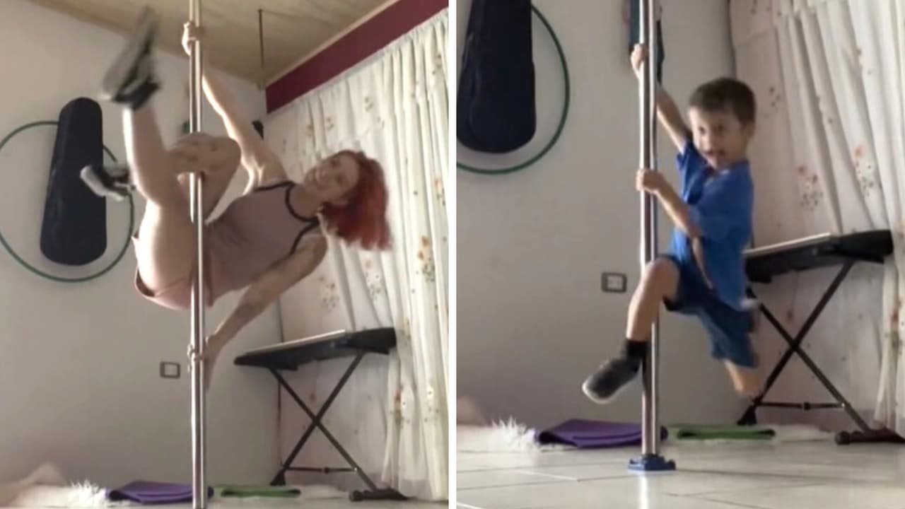 El pequeño bailó como un profesional