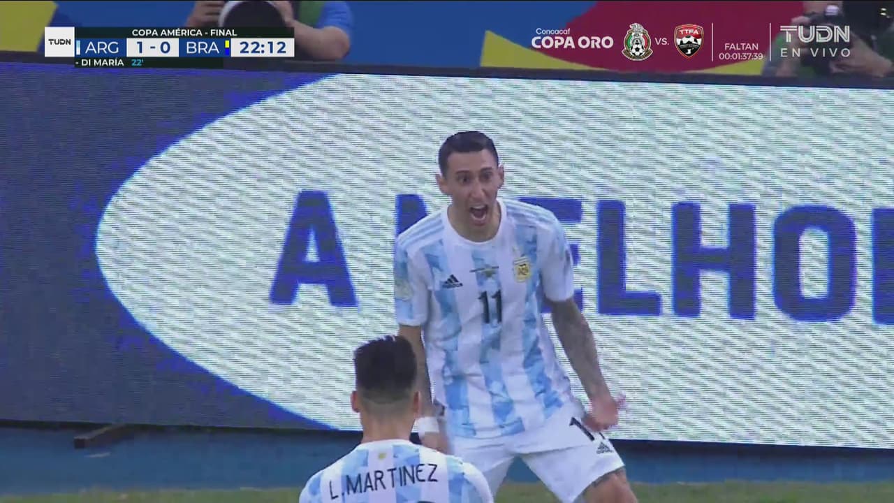 ¡Golazo! Ángel Di María consigue el 1-0 de Argentina