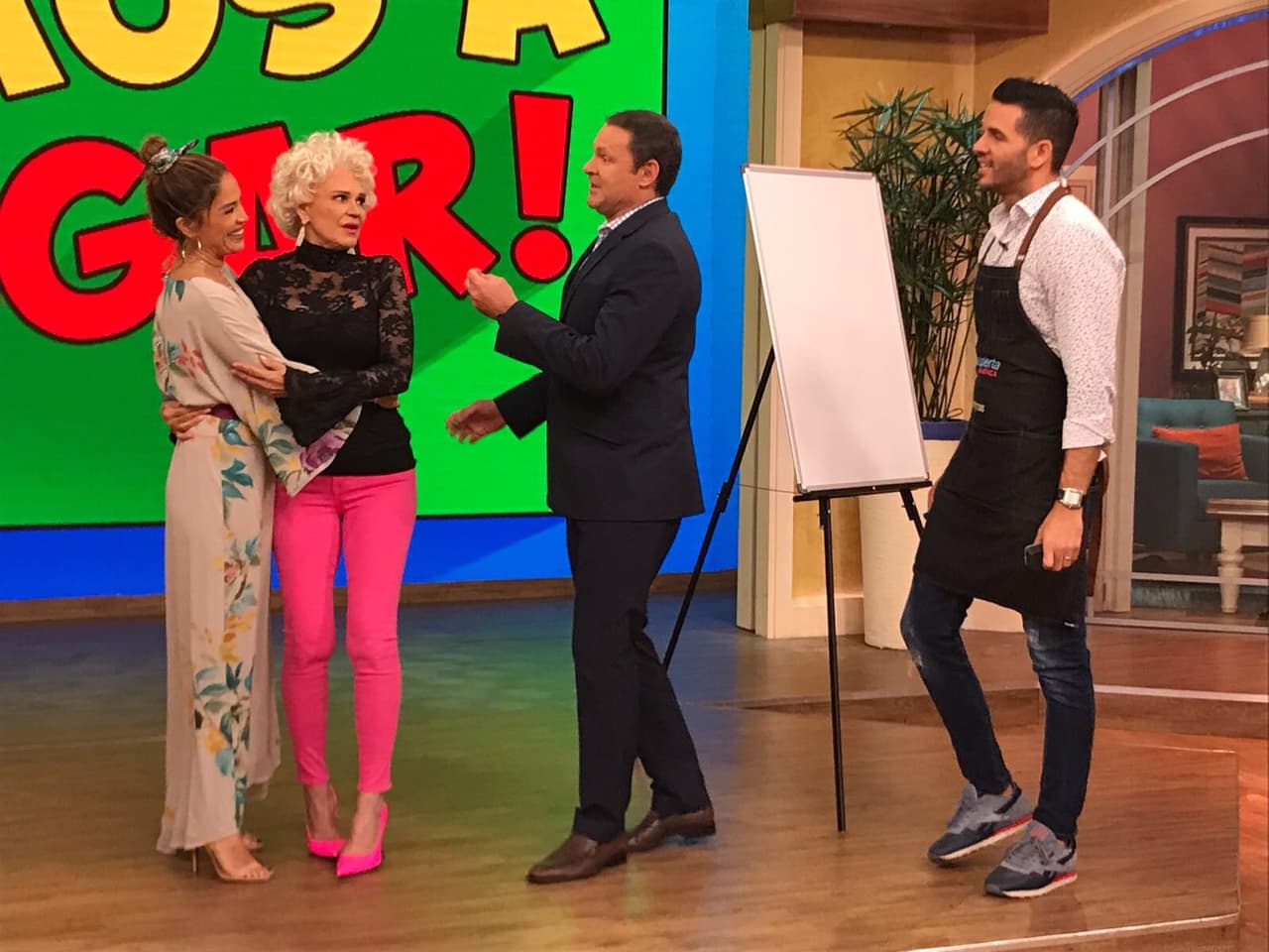 Alan estaba un poquito indignado porque ellos no tuvieron a Chary en su equipo.