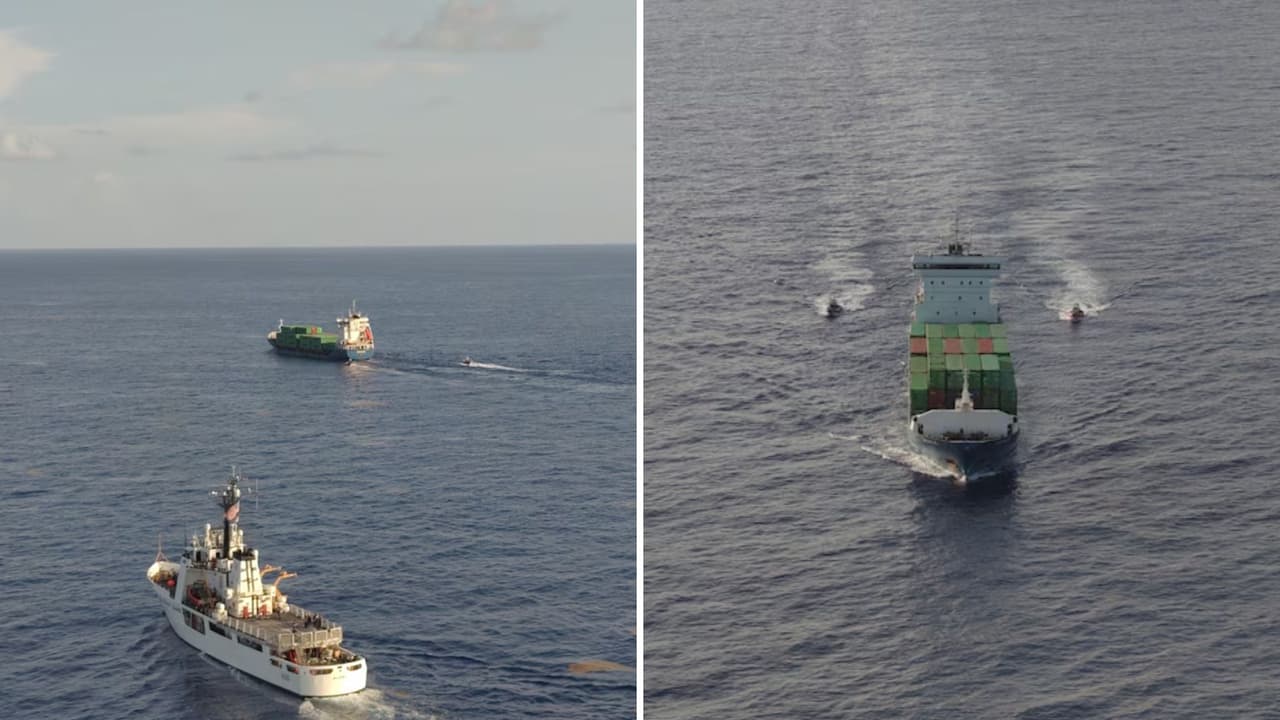 Guardia Costera intercepta buque de contenedores que llevaba combustible ilegal hacia Cuba