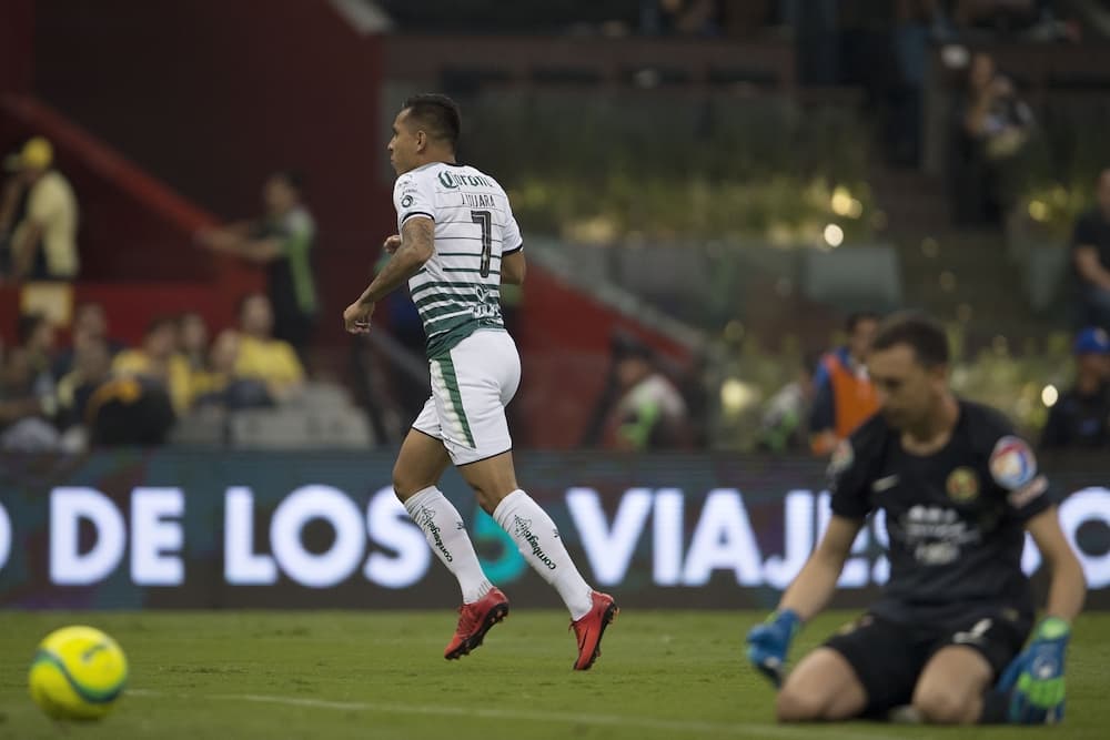 Segundo gol con la camiseta del Santos para él y cuarto de la temporada.