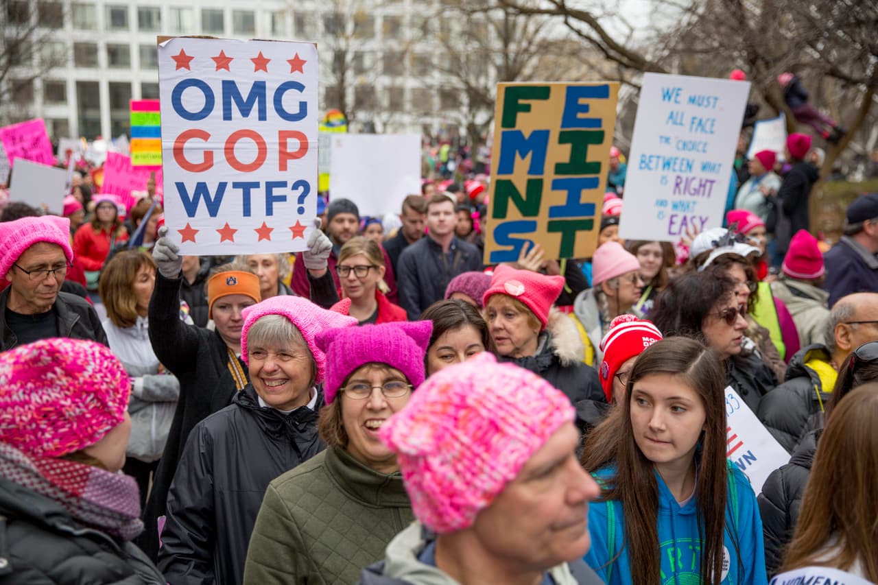 Una marea rosada inundó Washington DC este sábado. El lema: “los derechos de las mujeres son derechos humanos y los derechos humanos son los derechos de las mujeres”.