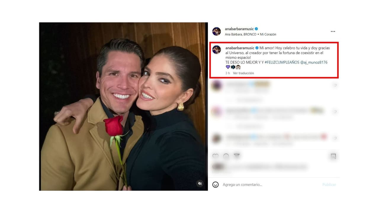 El mensaje de Ana Bárbara por el cumpleaños 38 de su pareja.