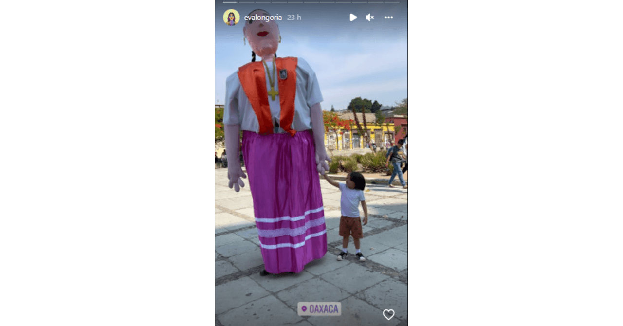 Eva Longoria mostró a su hijo Santino en Oaxaca