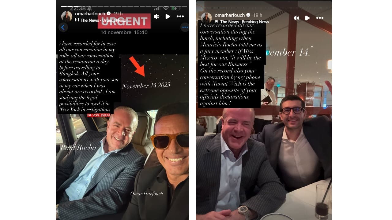Omar Harfouch muestra la reunión que tuvo con Raúl Rocha y su hijo el 14 de noviembre.