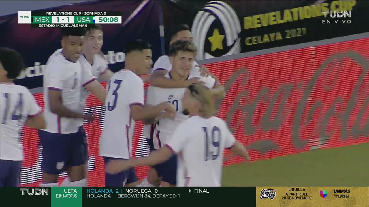 ¡Golazo de Team USA! Diego Luna obtiene el 1-1 ante México