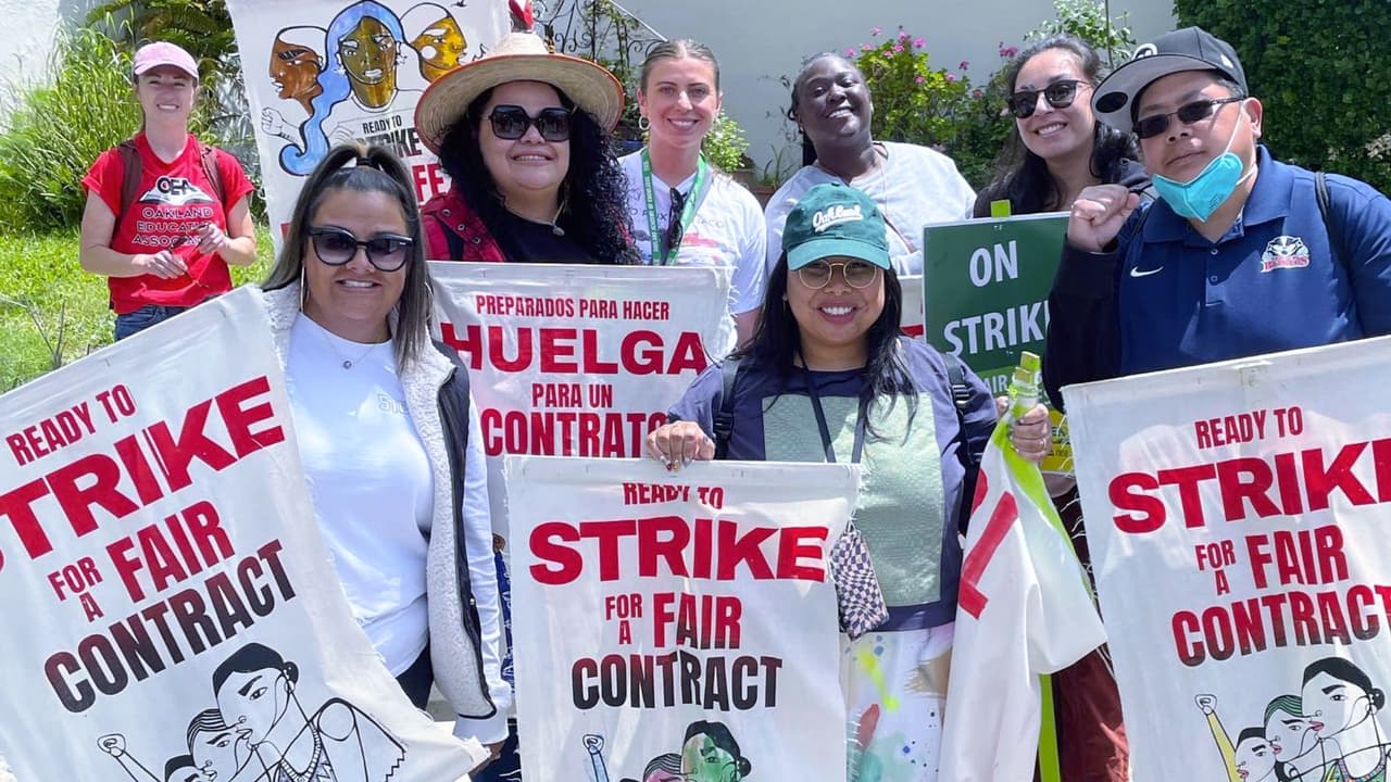 Huelga de maestros de Oakland entra a su segunda semana aún sin acuerdos