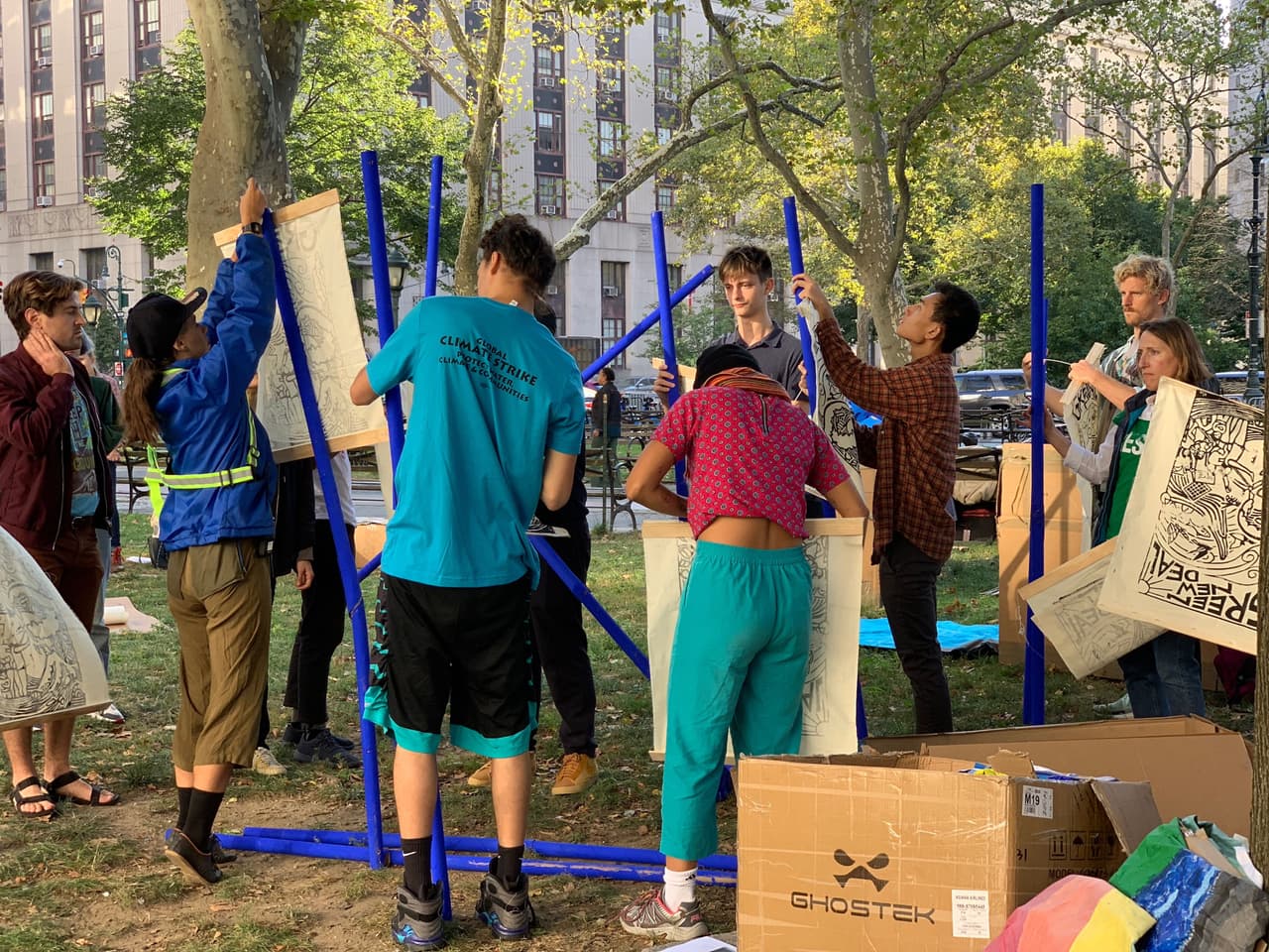 Desde temprano comenzaron los preparativos.