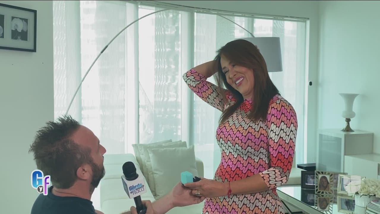 El viaje lo iniciaron a casi 15 días de que 
<b><a href="https://www.univision.com/shows/el-gordo-y-la-flaca/dijo-que-si-tanya-charry-recibe-el-anillo-de-compromiso-en-pleno-show-video" target="_blank">se comprometieron en vivo.</a></b>
<br>