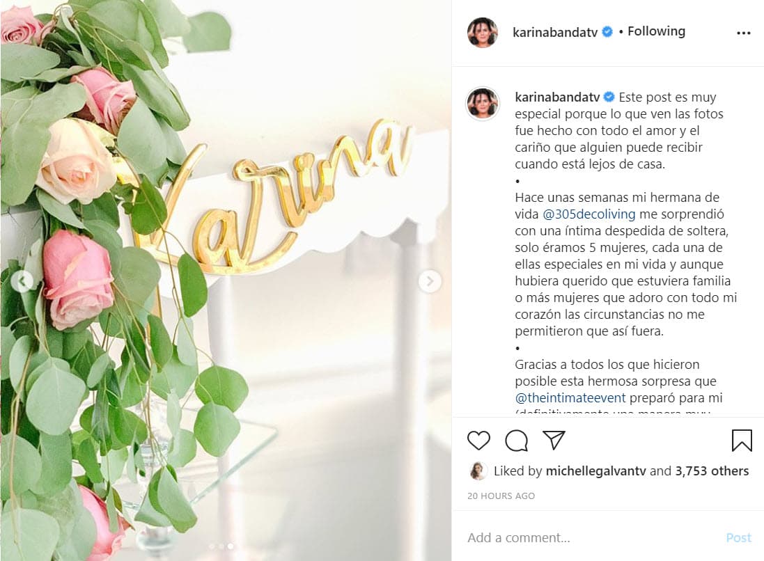 "Este post es muy especial porque lo que ven en las fotos 
<b>fue hecho con todo el amor y el cariño</b> que alguien puede recibir cuando está lejos de casa", escribió al inicio.
<br>