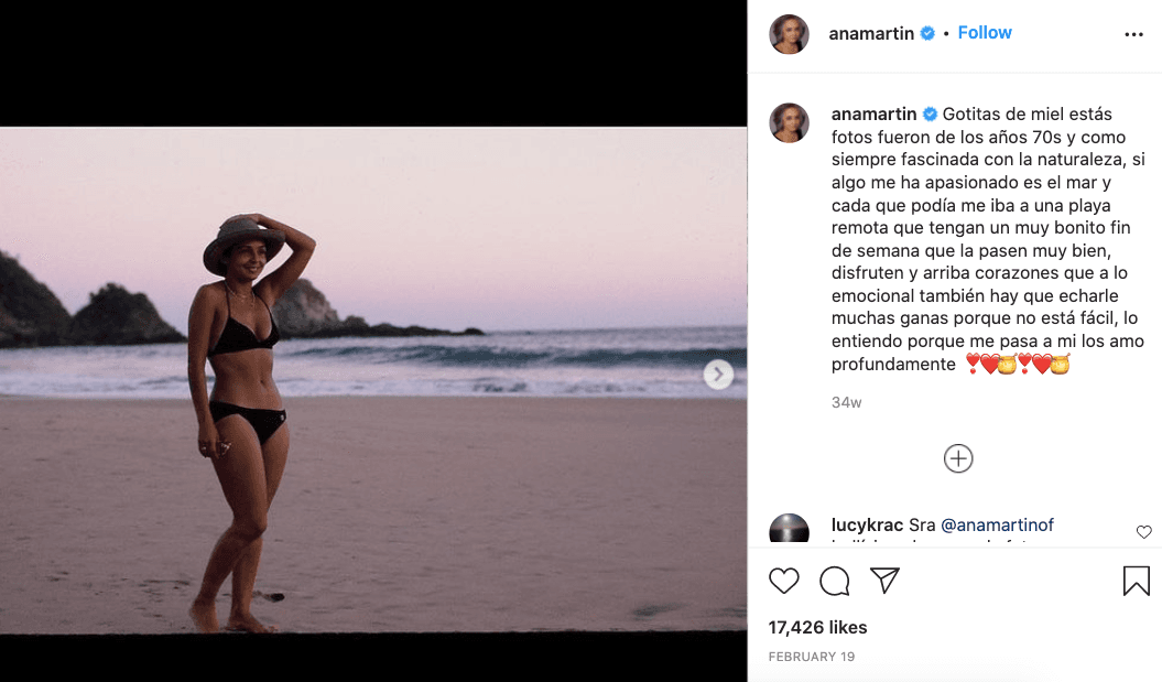 Pero al parecer 10 años atrás también le gustaba disfrutar del mar, como demuestran las imágenes que compartió luciendo un bikini negro.