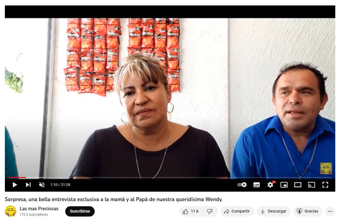 Padres de Wendy Guevara, doña Fabiola Vázquez y don Francisco Guevara.