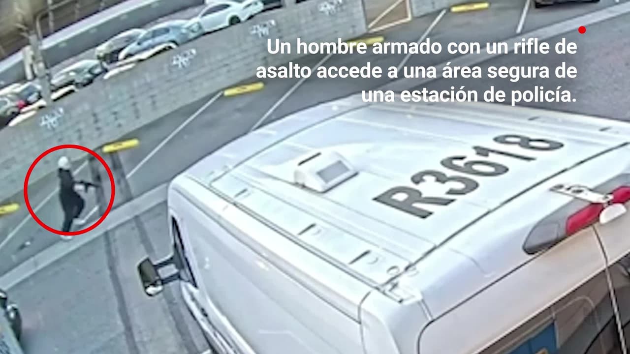 Sujeto armado irrumpe en estación de policía de Rialto