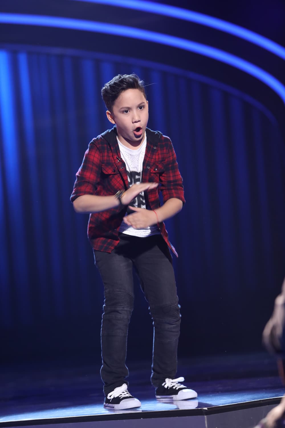 Aquí el pequeño pudo demostrar todo su talento histriónico.