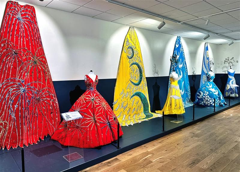 <h2 class="cms-H2-H2">Fiesta Exhibición Anual: Fiesta Makes a Splash</h2>
<br>
<ul>
<li class="li1">Cuándo: Del 24 de abril al 2 de noviembre</li>
</ul>
<ul>
<li class="li1">Hora: 10:00 - 17:00 horas</li>
</ul>
<ul>
<li class="li1">Dónde: Witte Museum</li>
</ul>
<ul>
<li class="li1">Qué es: El Museo Witte es una de las pocas locaciones en donde se puede aprender la historia y los orígenes de la Fiesta. Este evento es una exhibición de batas y vestiduras de la Orden del Álamo que tiene la colección del museo, así como otras prestadas temporalmente por familias que tienen siglos viviendo en San Antonio.</li>
</ul>
<ul>
<li class="li1">Costo: 16 dólares.</li>
</ul>