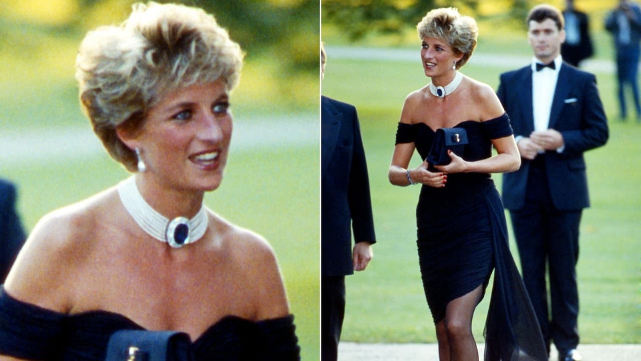 Princesa Diana de Gales usando su "vestido de la venganza"