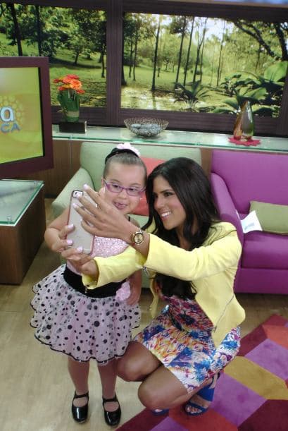 Agarramos a Francisca en plena selfie con esta gran bailarina.