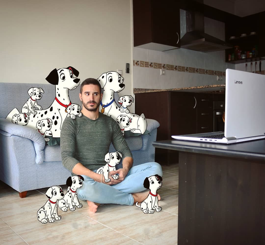 Samuel Manzanera Blasco ilustra su día a día a lado de personajes Disney: fotos