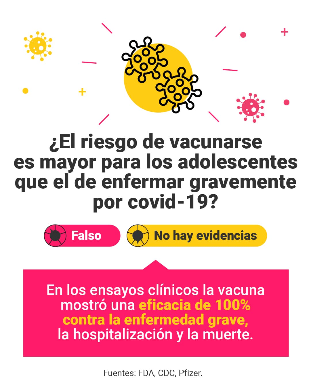 <a href="https://www.univision.com/noticias/falso-que-vacuna-para-adolescentes-covid-sea-mas-riesgosa-que-enfermedad-grave">Aquí puedes leer la explicación completa de El Detector.</a>