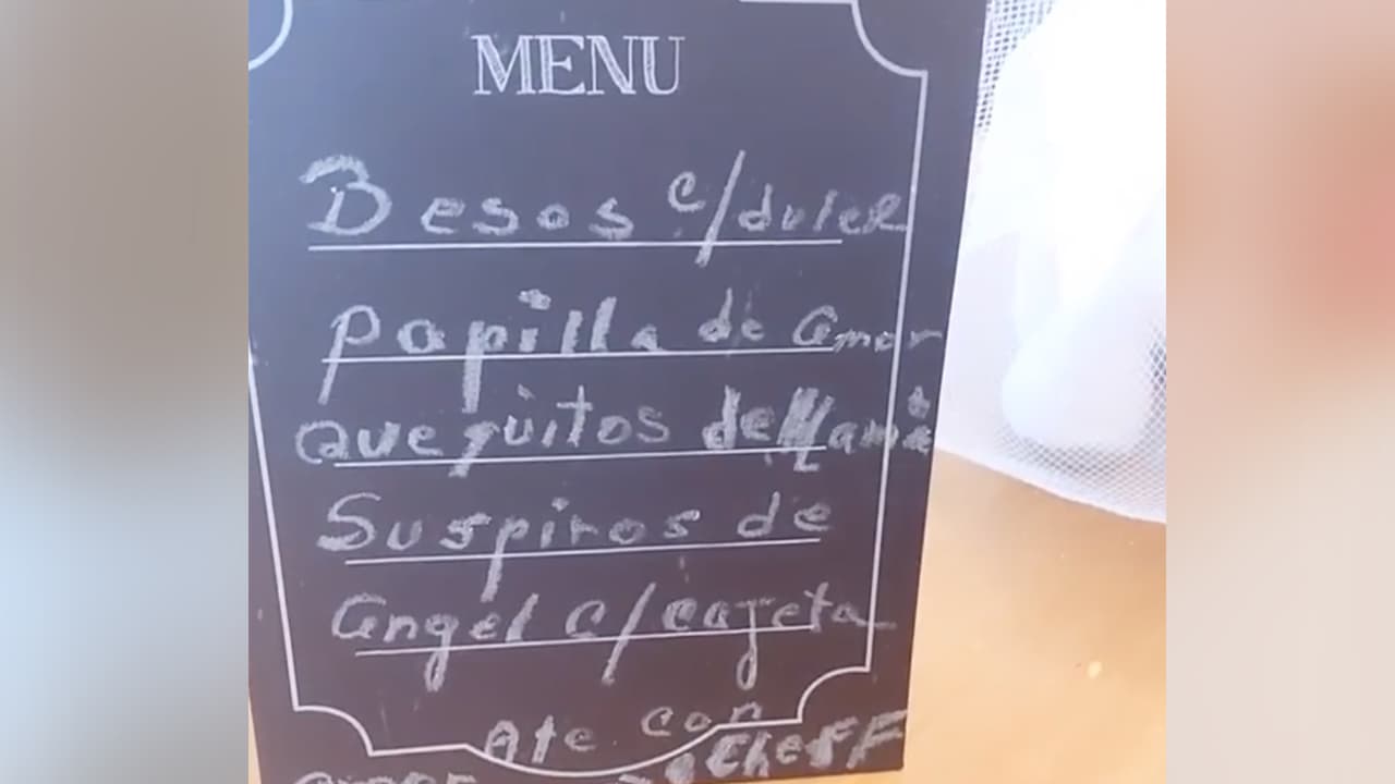 En este otro tablero se lee el 'menú diario' de cariño para la bebé.