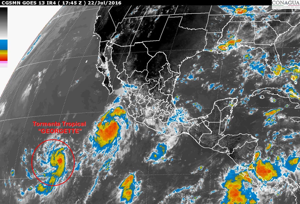 La tormenta tropical Georgette.