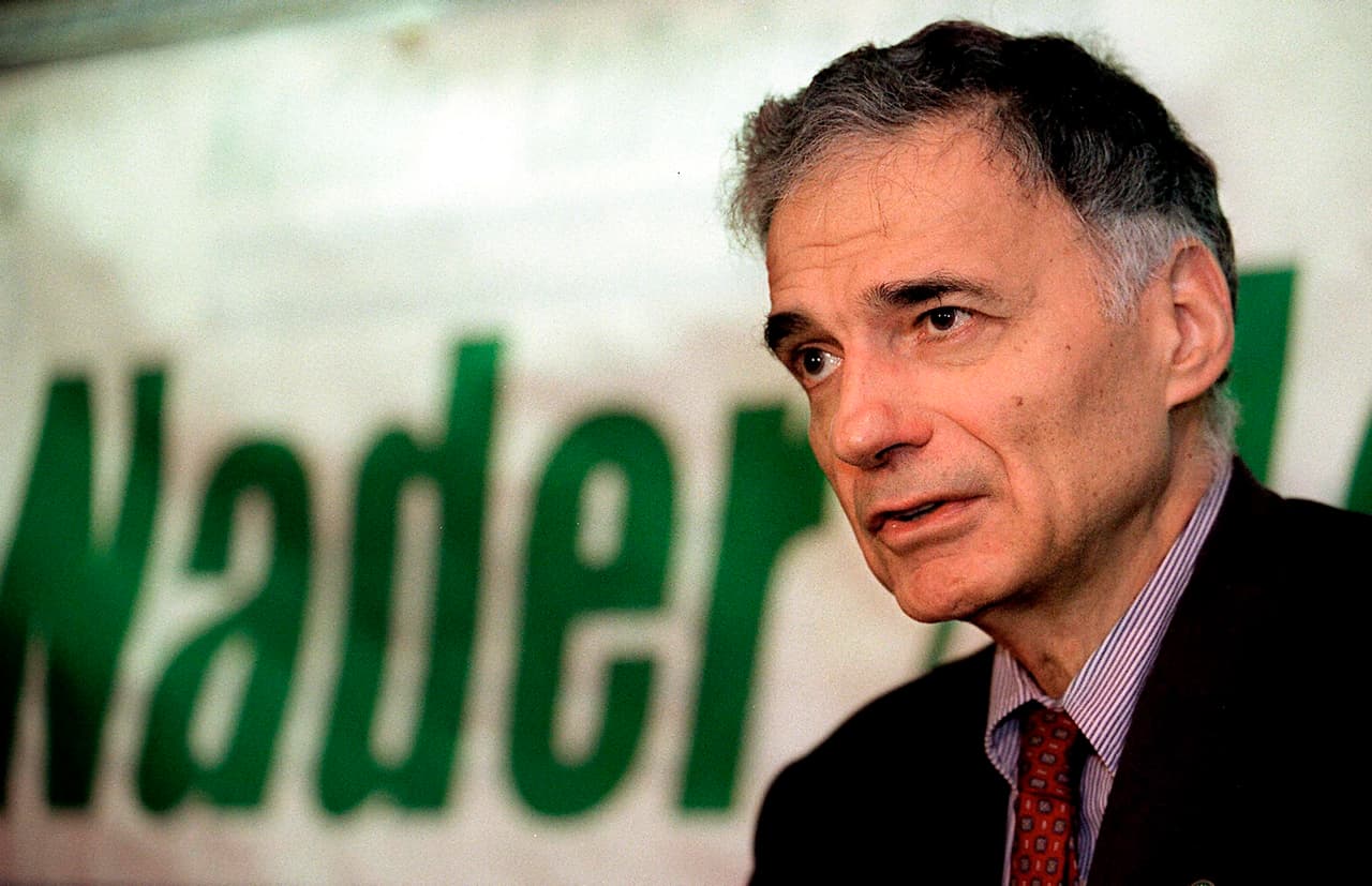 Ralph Nader, candidato del Partido Verde en 2000