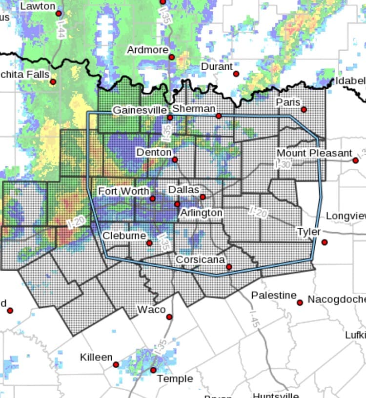 Emiten vigilancia por tiempo severo para el norte de Texas