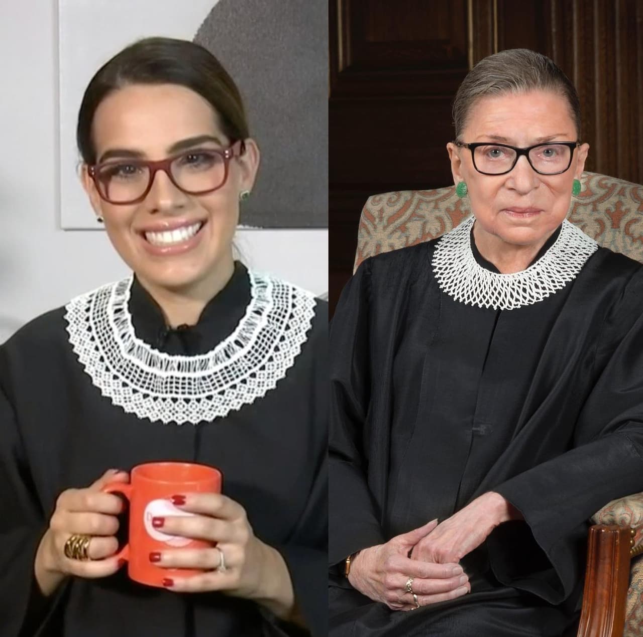Andrea Chediak hizo el papel de la jueza Ruth Bader Ginsburg, quien destacó por su labor en conseguir derechos de igualdad de género.