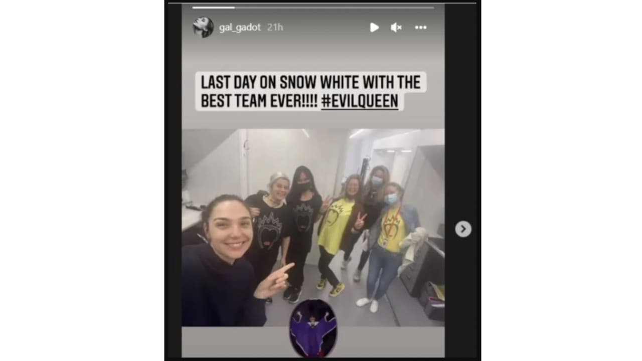 Gal Gadot en el set de 'Blancanieves'