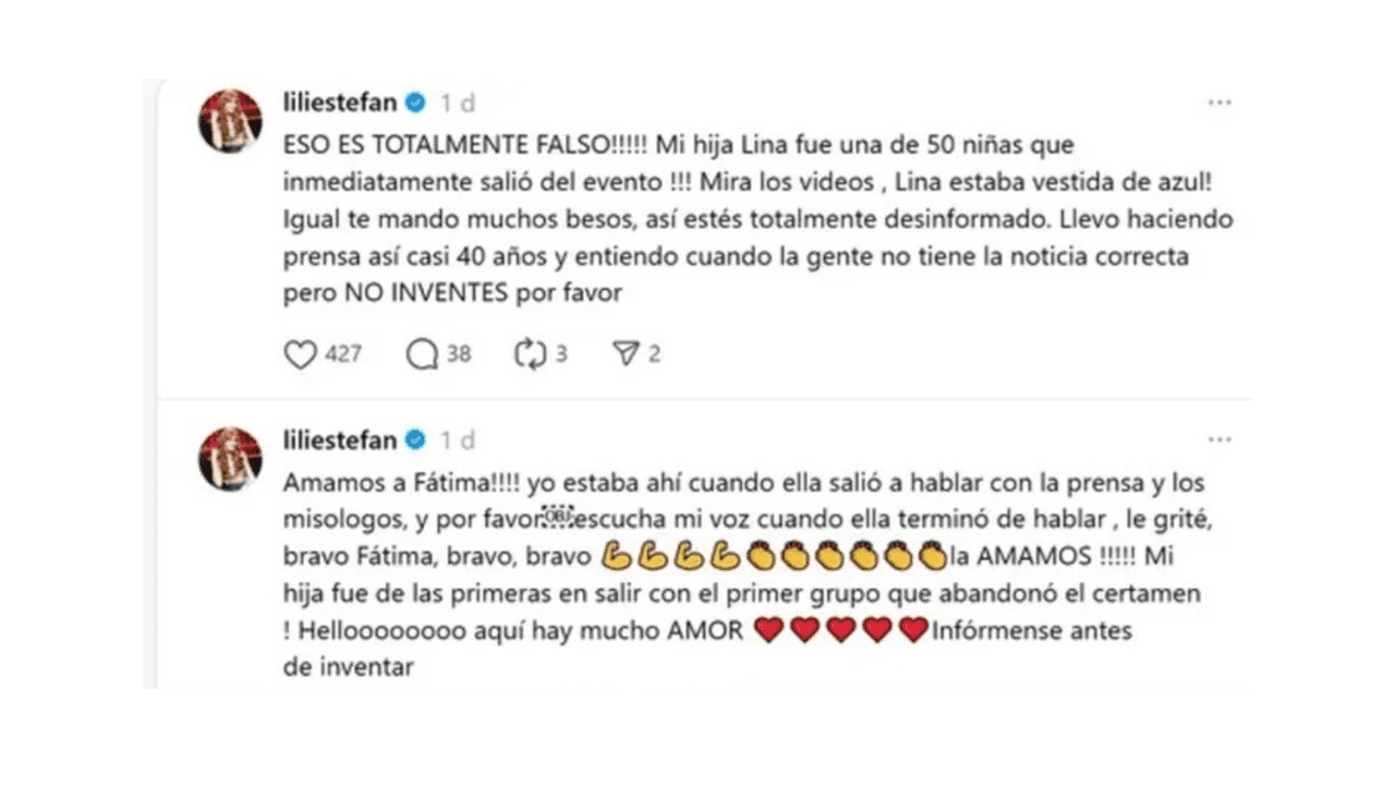 Así respondió Lili Estefan ante críticas a su hija Lina.