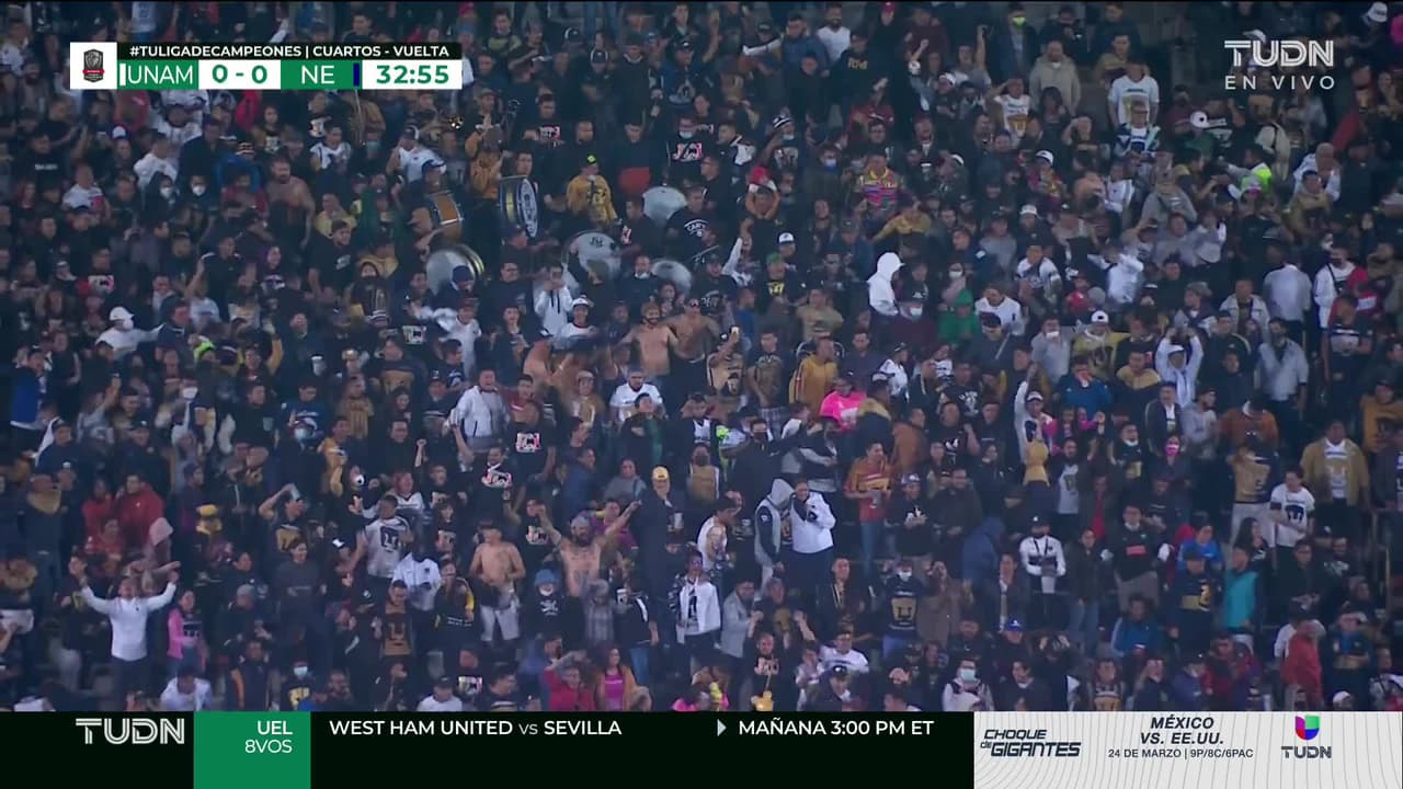 ¡GOL!  anota para Pumas UNAM. Juan Ignacio Dinenno