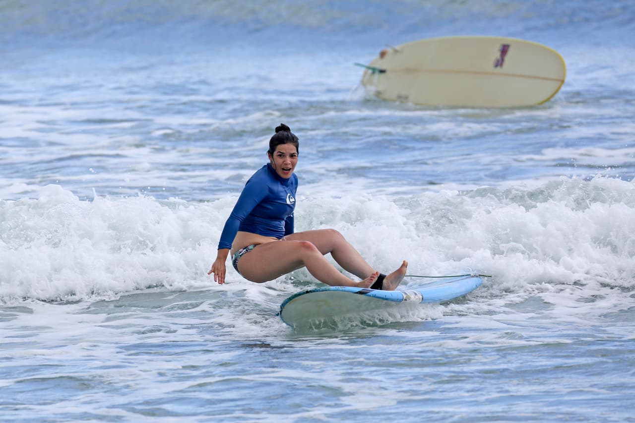 La pobre cayó varias veces.