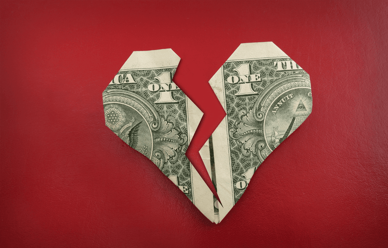 La ruptura económica a veces duele más que cualquier otra...