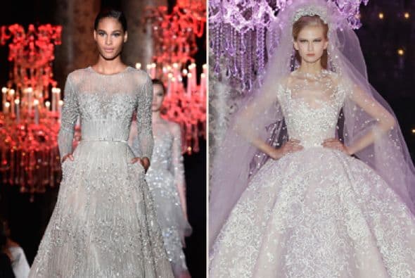 El diseñador libanés, conocido por sus creaciones que rebosan de 'glamour', presentó modelos espectaculares en el Fashion Week de París.