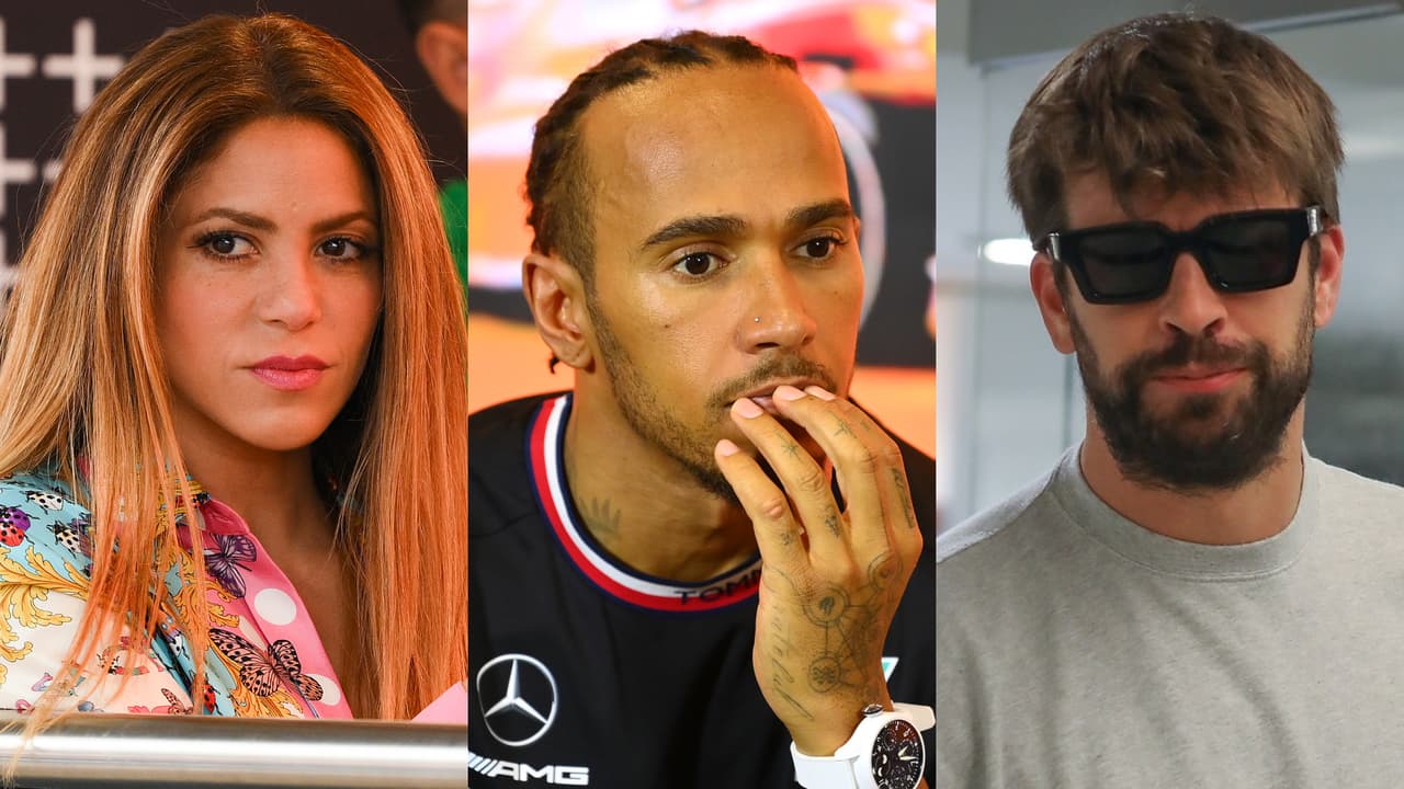 Shakira y Piqué provocan "tensión" en la F1 de España: ella aviva rumores de romance con Lewis Hamilton