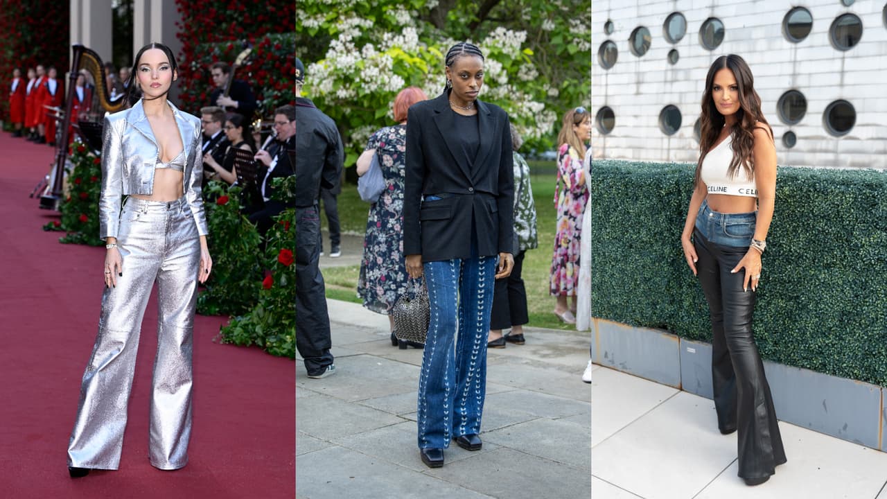 Pantalones acampanados.