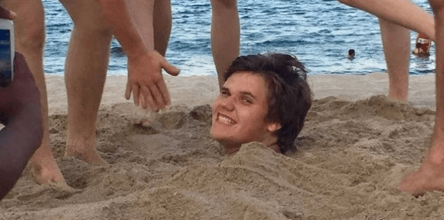 Teen contracts infection after being buried in sand