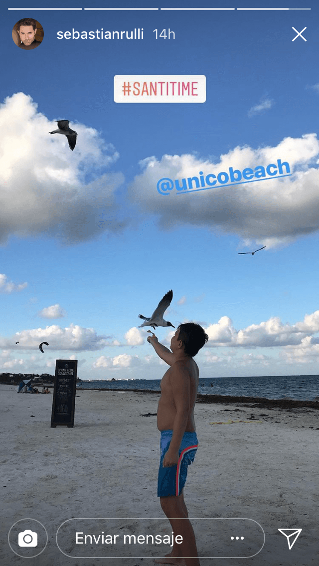 Esta vez se fueron en compañía de amigos y de Santiago, el hijo de Sebastián Rulli.